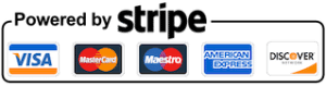 Payment options: Visa, Mastercard, Maestro, Amex, Discover